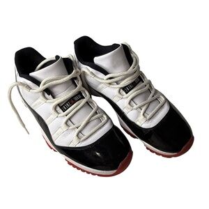 Nike MENS Air Jordan 11 XI Retro Low "Concord Bred" White Black Red Size 13